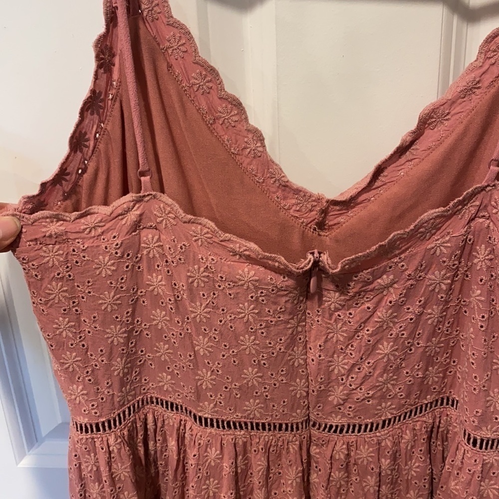 H&M Eyelet Spaghetti Strap MIDI Dress EUC - Picture 7 of 16